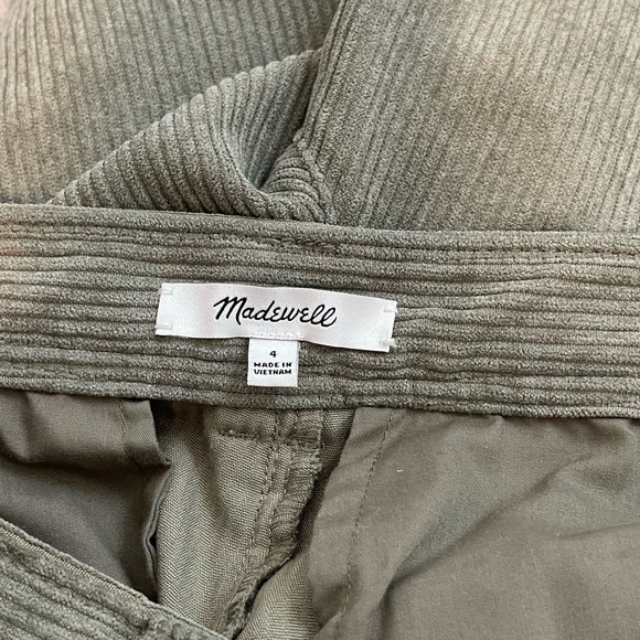 Madewell Corduroy High Rise Tapered Pants in Distant Surplus Retro Size 4 - Picture 5 of 6